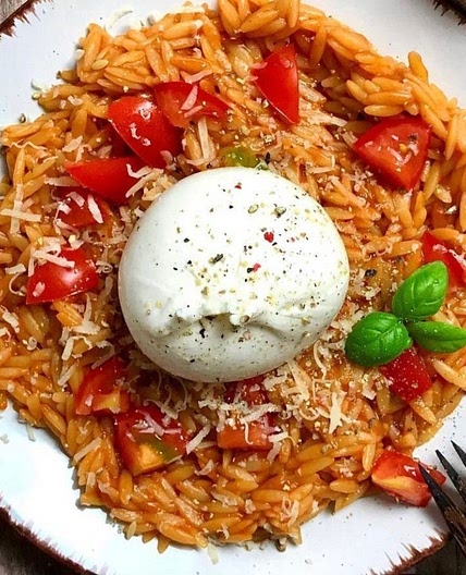 Tomaten Pasta Risotto Burrata