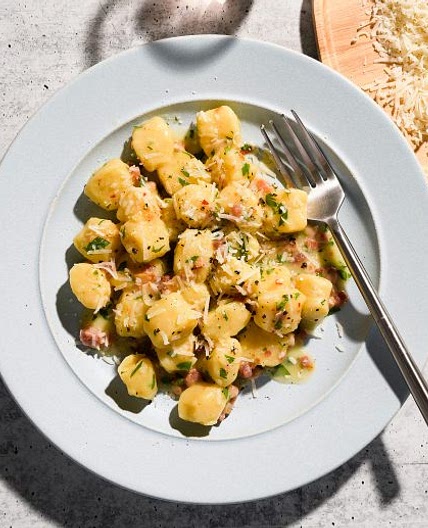 Gnocchi di Farina with Pancetta and Garlic