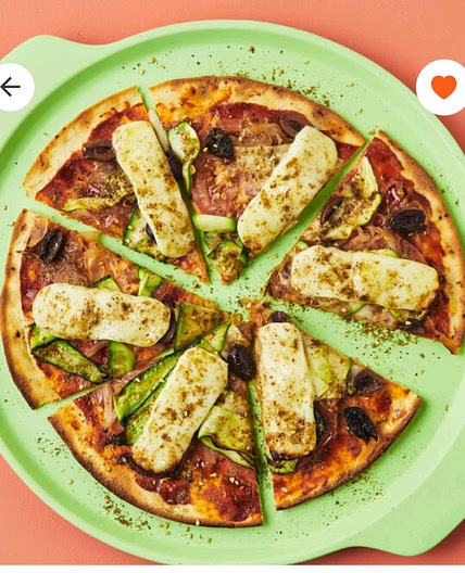 Haloumi and Zaatar Pizzas