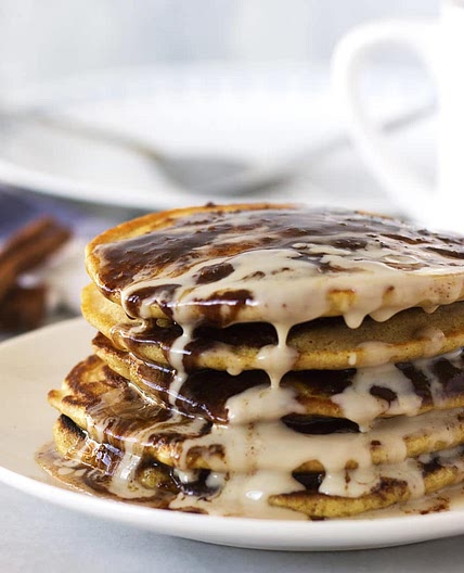 Cinnamon Bun Pancakes -