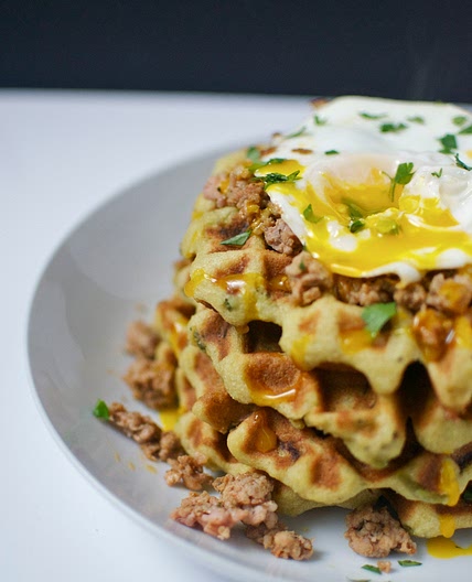 roasted poblano waffles (grain/dairy/sugar free)
