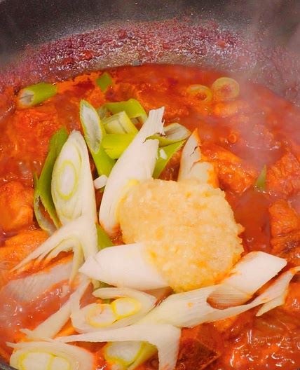 Korean style very spicy braised pork ribs