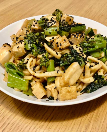 81. Udon Stir-fry with Soy and Fuji Apple Sauce