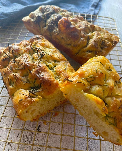 Personal Loaf Pan Focaccia  