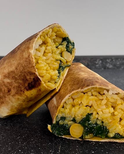 Chickpea curry wrap