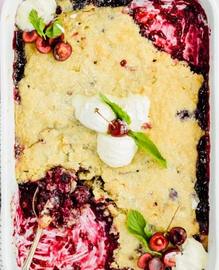 Cherry Blueberry Cobbler