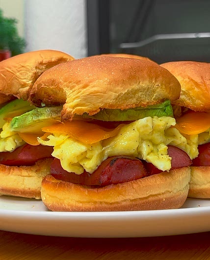 Air Fryer Turkey Sausage Breakfast Sliders