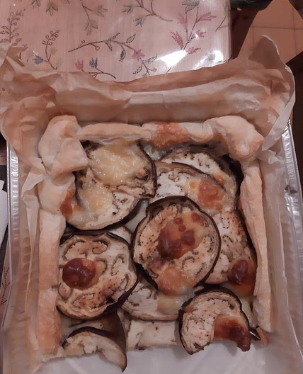 Torta salata melanzane e Asiago