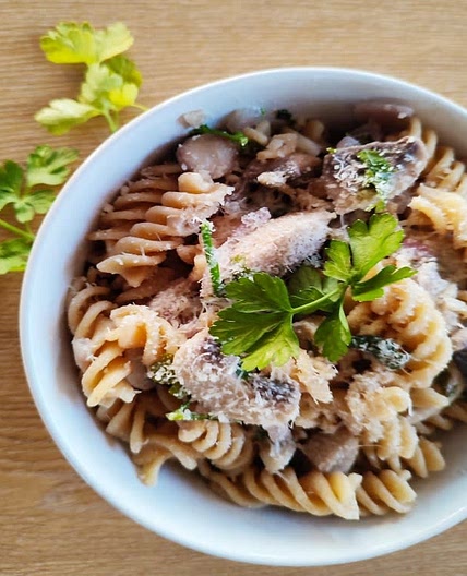 Creamy Mushroom Fusilli (Vegetarian)