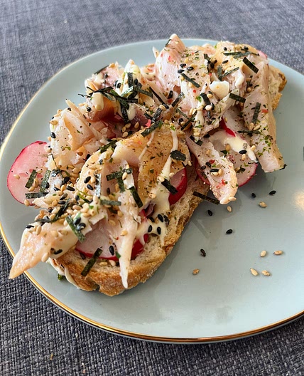 Smoked trout toast