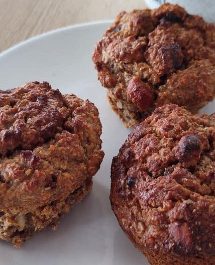 Banana, Bran & Nut Muffins (Vegetarian)