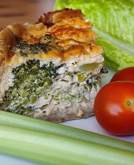 Salmon and Broccoli Quiche