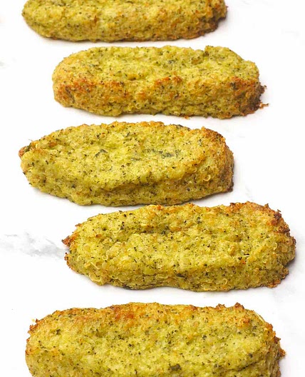 Croquettes de brocoli, quinoa et chèvre