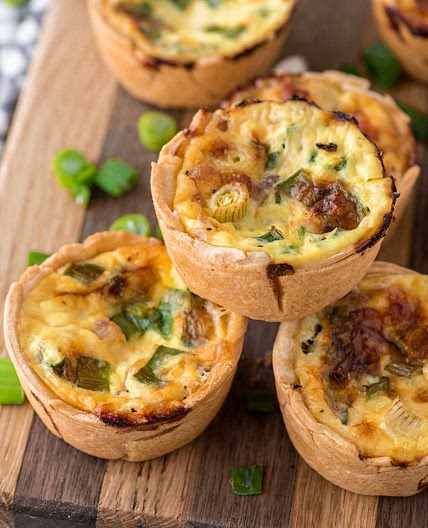 Potato-Crusted Ham and Cheese Quiche Bites