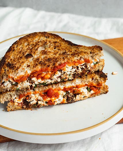 Pizza Cottage Cheese Grilled Cheese