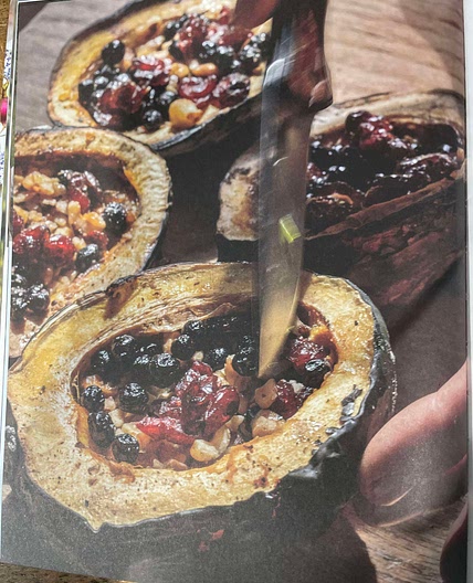 Baked Acorn Squash with Berries