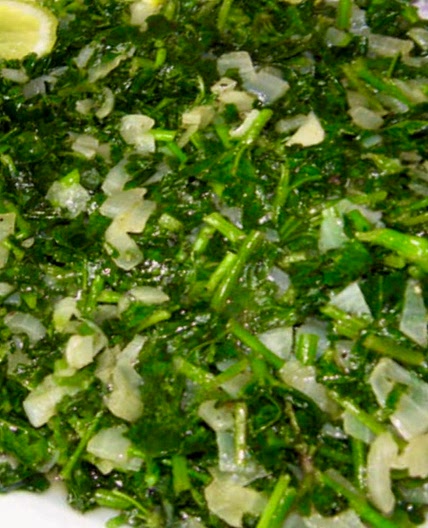 Khubeize Salad or Malva Leaves Salad