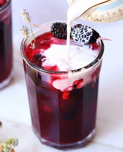 Blackberry Tea Iced Tea Latte