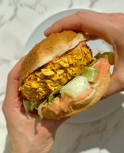 Homemade crispy burgers