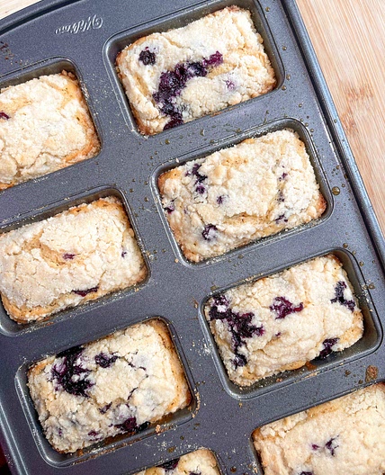 Mini Blueberry Brown Butter Loaves