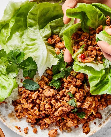 Spicy Chicken Lettuce Wraps