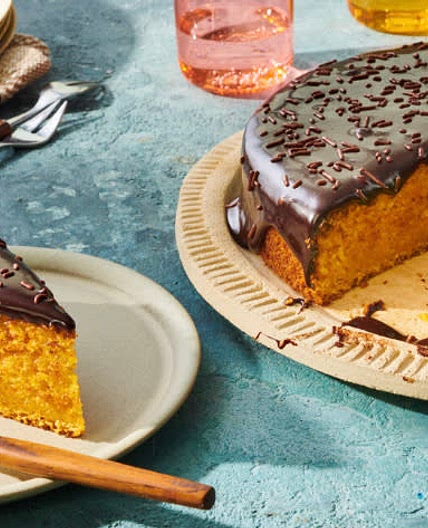 Brazilian carrot cake bolo de cenoura w/ bigadeiro frosting