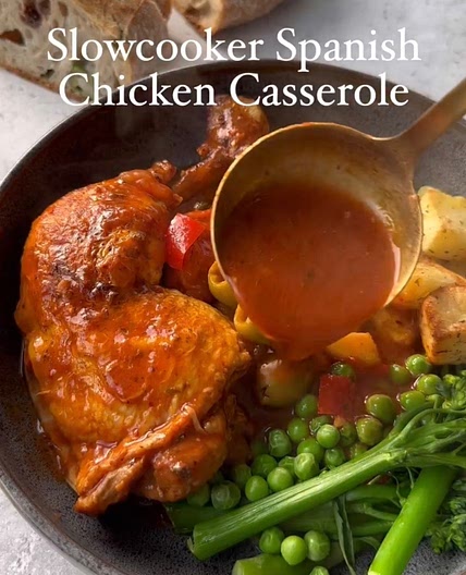 Slow Cooker Spanish Chicken Casserole