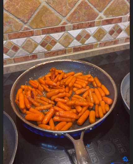 Brown sugar maple carrots 