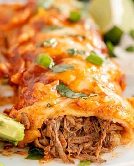 Shredded Beef Enchiladas