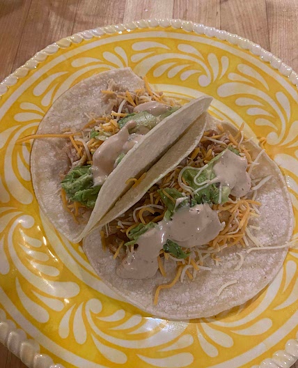 Air fryer chicken bacon ranch tacos 