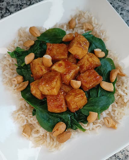 Vegan crispy hoisin tofu!