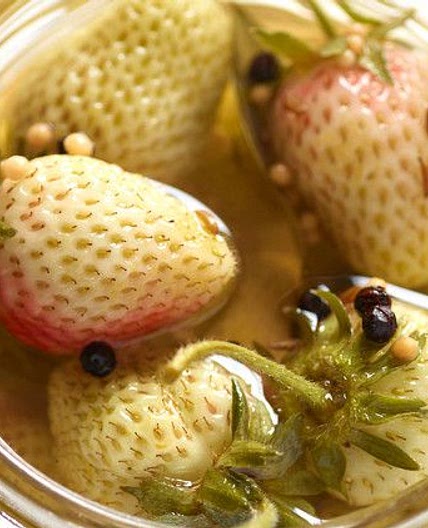 Pickled Green Strawberries