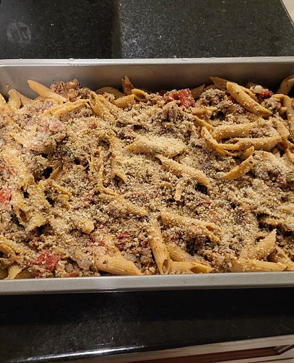 Penne and Meat Bake
