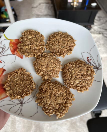 Rolled oat PB Powder Cookies