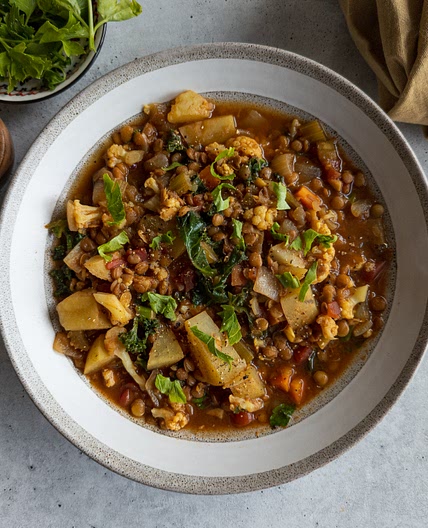 Moroccan Lentil and Vegetable Stew
