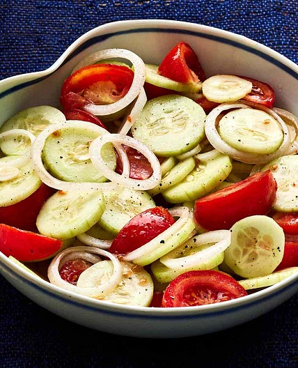 Marinated Cucumber, Onion, and Tomato Salad