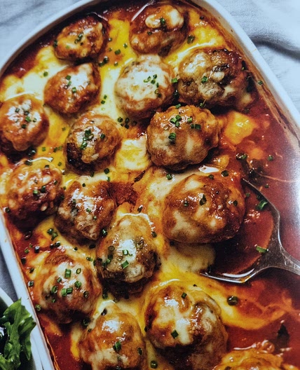 Saucy Baked Pork Meatballs