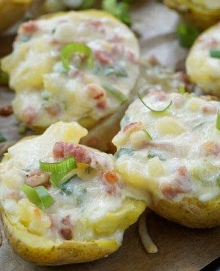 Gefüllte Flammkuchen-Kartoffeln