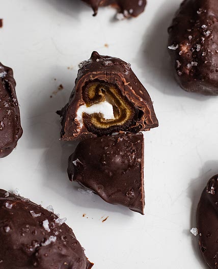 Chocolate Covered Yogurt Stuffed Dates