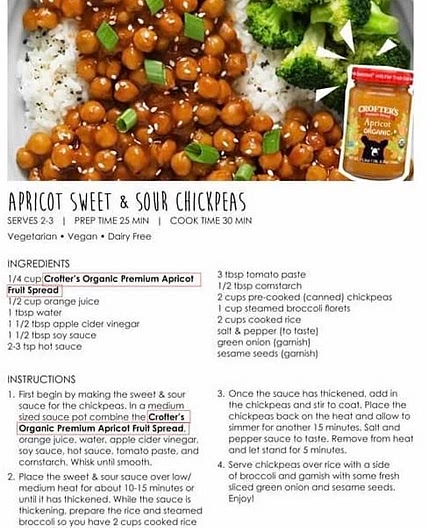 Apricot chickpea bowl see photos