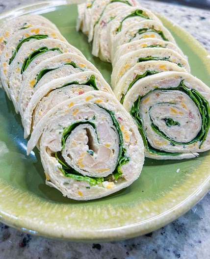 Chicken bacon ranch pinwheels 