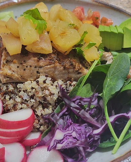 Pork and Pineapple Grain (Quinoa)  Bowl