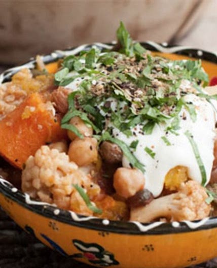 Slow-cooker vegetable tagine