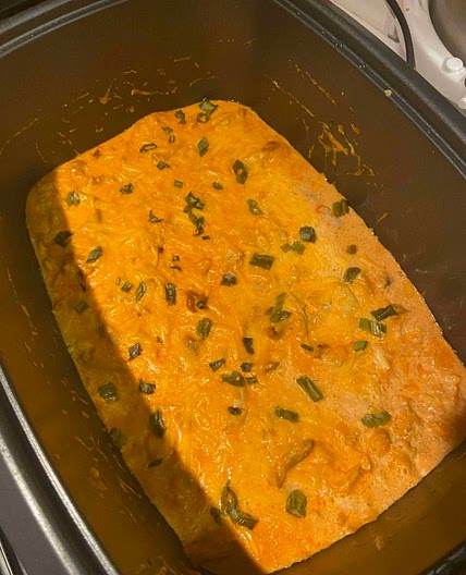 Crockpot Buffalo chicken dip