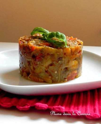 Purée aubergine tomate basilic