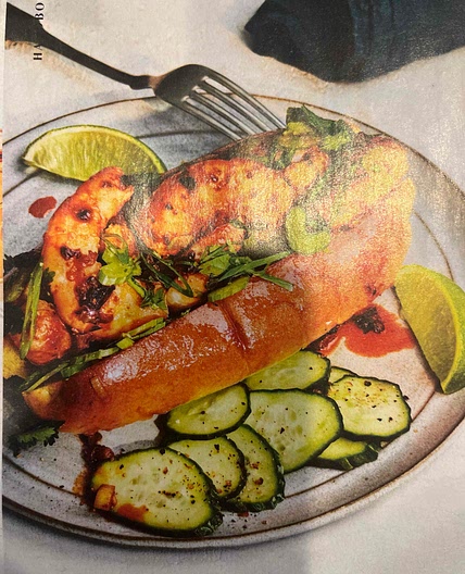 Chile Crisp Shrimp Rolls with Cucumber Salad