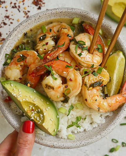 Coconut-Lime Mango Shrimp