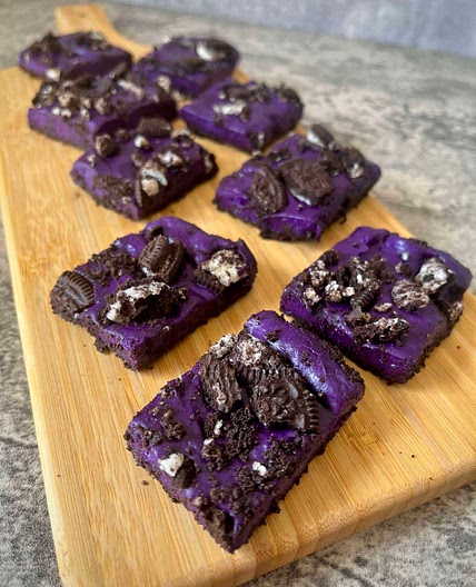 No Bake Ube Oreo Cheesecake Bites