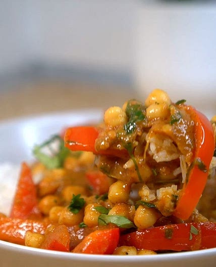 Einfaches Curry mit Kichererbsen