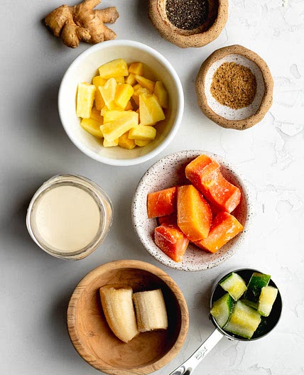 Creamy 2-Minute Pineapple Papaya Smoothie